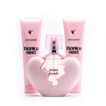 ARIANA GRANDE THANK U NEXT 3 PCS SET FOR WOMEN: 3.4 EAU DE PARFUM SPRAY + 3.4 BATH AND SHOWER GEL + 3.4 BODY SOUFFLE