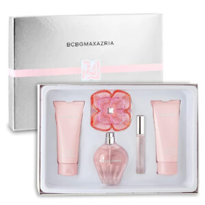 BCBG MAX AZRIA 4 PCS SET FOR WOMEN: 3.4 EAU DE PARFUM SPRAY + 3.4 BODY LOTION + 0.34 EAU DE PARFUM ROLLERBALL + 3.4 SHOWER GEL