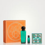 HERMES EAU D'ORANGE VERTE 3 PCS SET: 3.3 EAU DE COLOGNE SPRAY + 7.5 ML EAU DE COLOGNE MINI + 1.7 PERFUMED SOAP