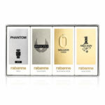 PACO RABANNE 4 * 5 ML MINI SET FOR MEN: ONE MILLION EAU DE TOILETTE + MILLION GOLD EAU DE PARFUM INTENSE + INVICTUS EAU DE TOILETTE + PHANTOM PARFUM